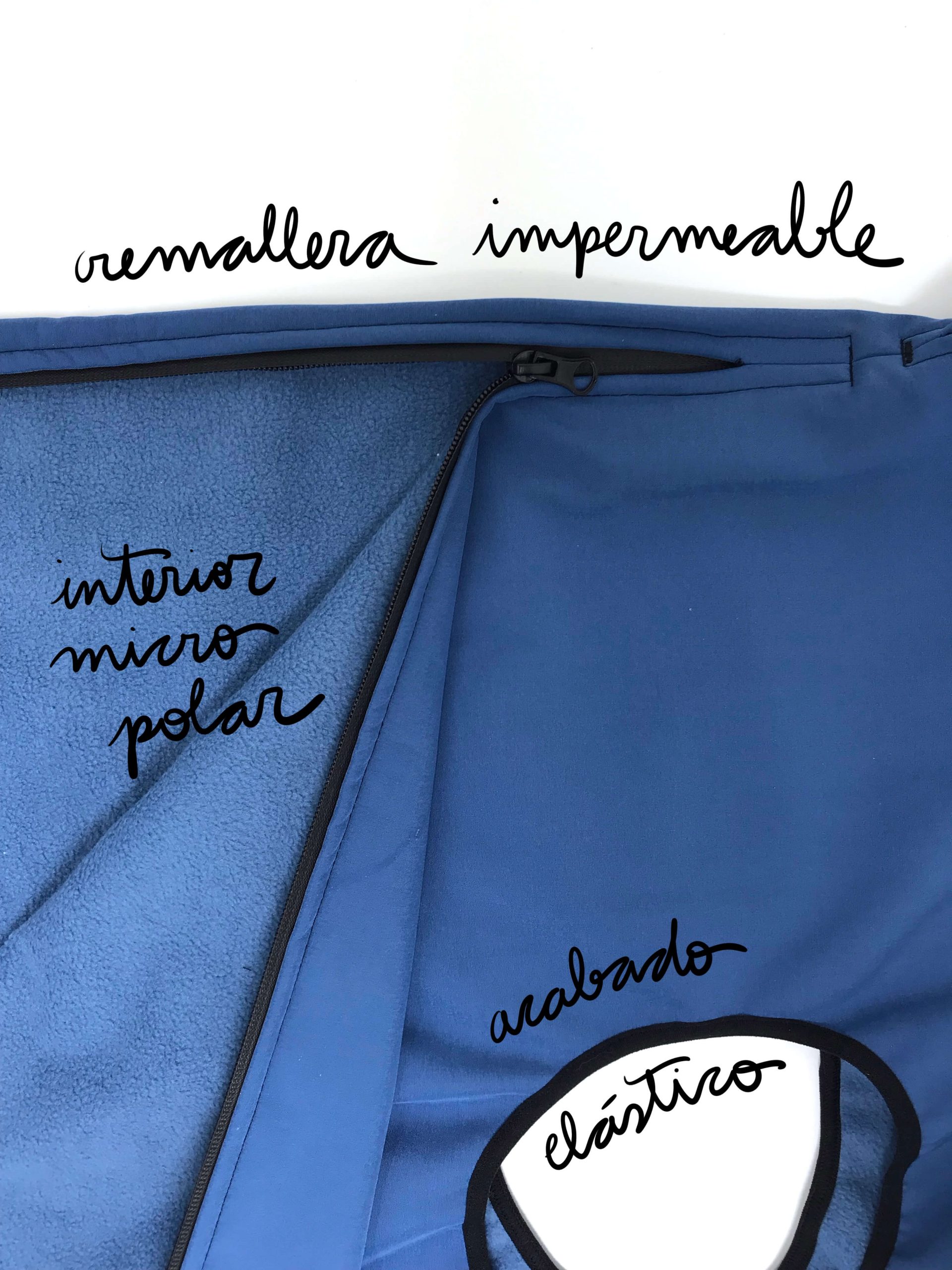 Impermeable softshell Caralápiz azul - immagine 2
