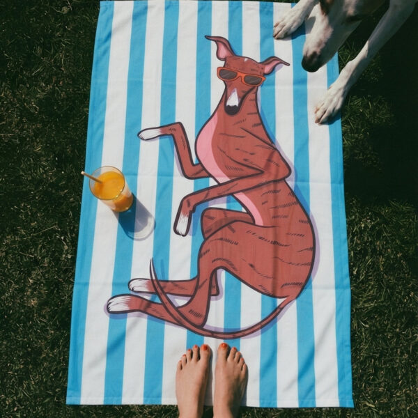 Toalla rayas galgo